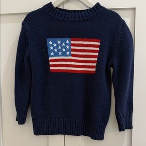 Ellsworth + Ivey Kids Classic Crewneck Sweater-American Flag 2T
